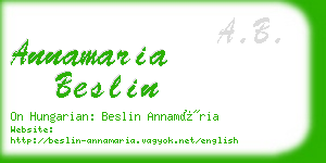 annamaria beslin business card